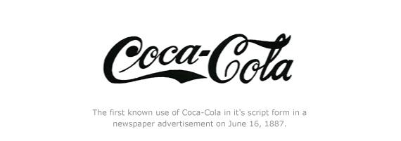 First Coca Cola Script Logo 1887