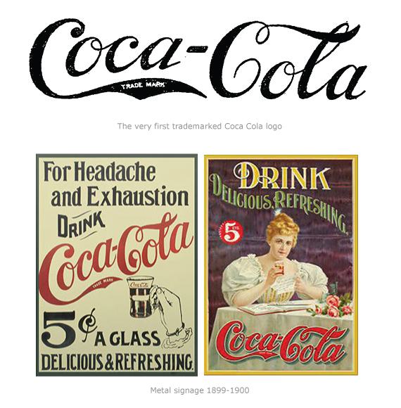 First trademarked Coca Cola Logo in 1893